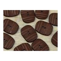 Dill Oval Textured 2 Hole Buttons Chocolate Brown