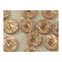 Dill Round 2 Hole Marble Effect Buttons Beige