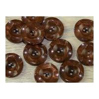 Dill Round 2 Hole Marble Effect Buttons Brown