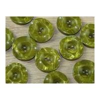 Dill Round 2 Hole Marble Effect Buttons Olive Green