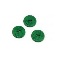 Dill Round Embossed Swirl Buttons 20mm Emerald Green