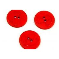 Dill Round Embossed Swirl Buttons 32mm Red