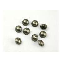 Dill Metal Domed Military Buttons Dull Silver