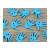 dill neon hands shaped 2 hole plastic buttons blue