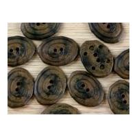 Dill Swirled Irregular Shape 2 Hole Plastic Buttons Dark Brown