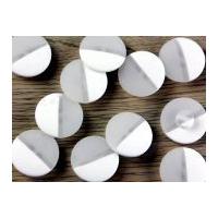 dill round plastic shank jacket coat buttons white