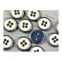 Dill Round 4 Hole Metal Jacket & Coat Buttons Cream