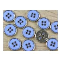 dill round 4 hole metal jacket coat buttons sky blue