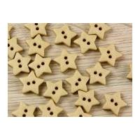 Dill Star Shape 2 Hole Plastic Buttons Beige