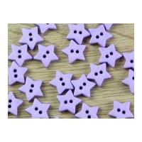 Dill Star Shape 2 Hole Plastic Buttons Lilac