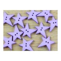 Dill Irregular Star Shape 2 Hole Plastic Buttons Lilac