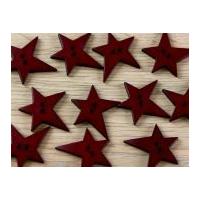 dill irregular star shape 2 hole plastic buttons wine