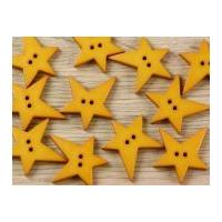 Dill Irregular Star Shape 2 Hole Plastic Buttons Mustard