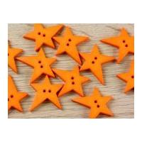 dill irregular star shape 2 hole plastic buttons orange