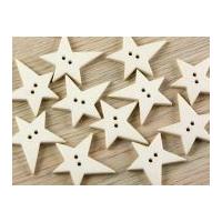 Dill Irregular Star Shape 2 Hole Plastic Buttons Cream