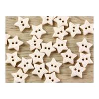 Dill Star Shape 2 Hole Plastic Buttons Cream