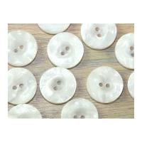 Dill Round 2 Hole Marble Effect Buttons White Pearl