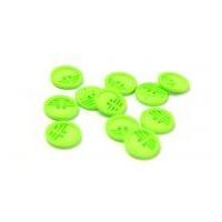 dill round retro buttons 20mm lime green