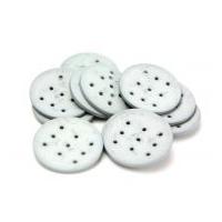 Dill Extra Large Round 9 Hole Resin Buttons Light Grey