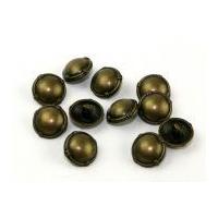 Dill Metal Domed Military Buttons Dull Gold