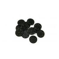 Dill Round Snowflake Etched Buttons 23mm Black