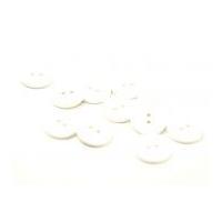 Dill Round Textured Matte Buttons White