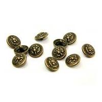 Dill Round Metal Eagle Buttons Antique Gold