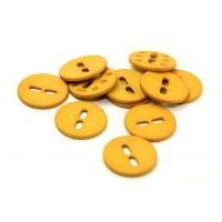 dill round large holed matte buttons 28mm mustard yellow