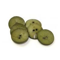 dill extra large round resin buttons khaki green