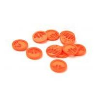 Dill Round Retro Buttons 20mm Orange