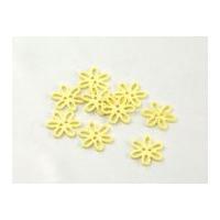 Dill Open Flower Shape Buttons 20mm Lemon Yellow