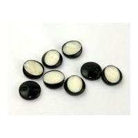 dill oval marble buttons 23mm blackcream