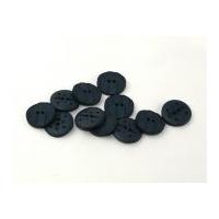 Dill Round Textured Buttons 25mm Navy Blue