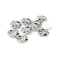 dill round filigree patterned buttons 25mm blackwhite