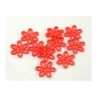 Dill Open Flower Shape Buttons 28mm Coral Pink