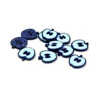 Dill Apple Shaped Buttons Blue/Navy