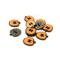 Dill Apple Shaped Buttons Orange/Brown