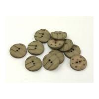 Dill Round Textured Buttons 28mm Beige