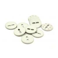 dill round large holed matte buttons 28mm silver grey