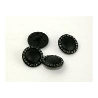 dill round etched rim buttons 25mm blackwhite