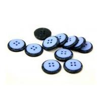 Dill Round Two Toned Buttons Light Blue