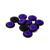 Dill Round Two Toned Buttons Purple