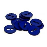 dill round large holed matte buttons 38mm navy blue