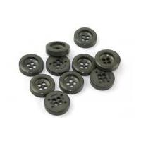 Dill Round Chunky Coat Buttons 34mm Grey