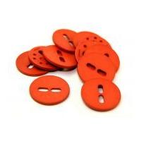 dill round large holed matte buttons 38mm rust orange