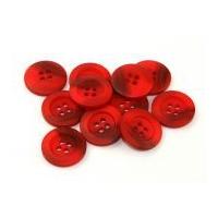 Dill Round Marble Effect Buttons Red