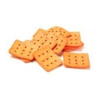 Dill Extra Large Rectangle 9 Hole Resin Buttons Orange