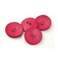 Dill Extra Large Round Resin Buttons Cerise Pink