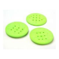 Dill Extra Large Round 9 Hole Resin Buttons Lime Green