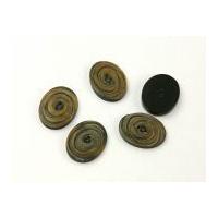 Dill Oval Natural Horn Buttons 30mm Brown